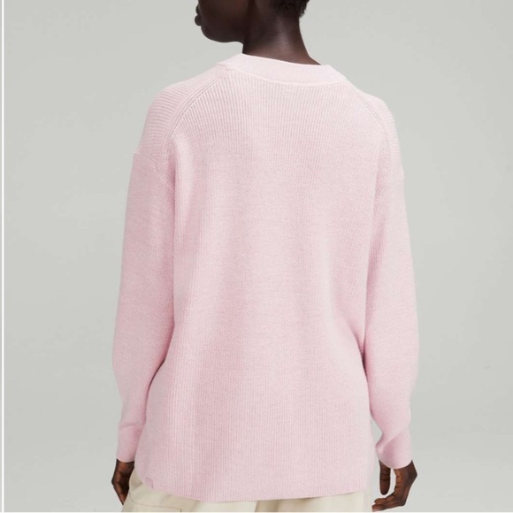 Lululemon. Pink Merino Wool Ribbed Crewneck Sweater - Picture 9 of 14